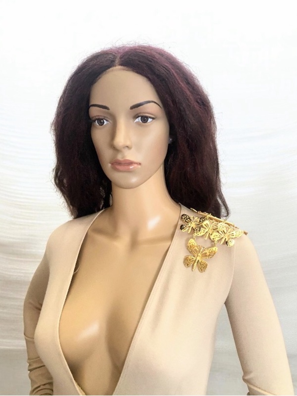 Rare Vintage Ultra Craft goldtone butterflies shoulder brooch